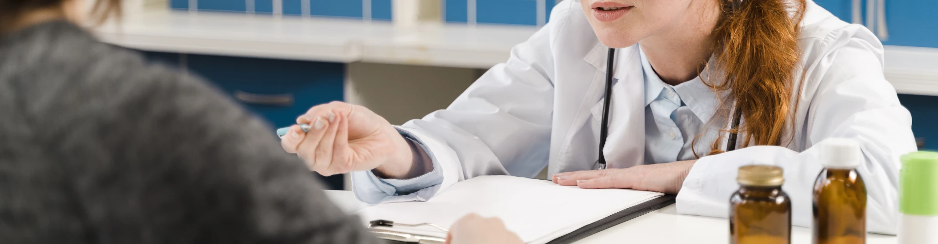 Doctor reviewing electronic prescription details to identify errors and prevent issues during prescription renewal