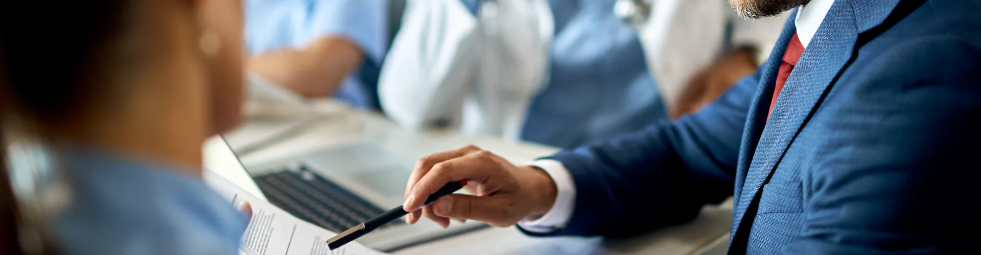 Professional Australian doctor providing telehealth consultation