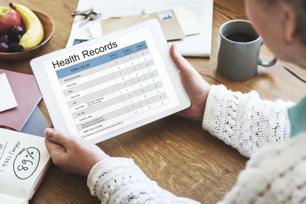 Patient managing digital medical records with secure document storage and access control