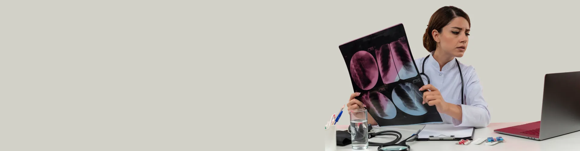 Professional Australian doctor providing telehealth consultation