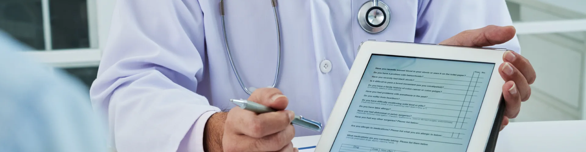 Professional Australian doctor providing telehealth consultation