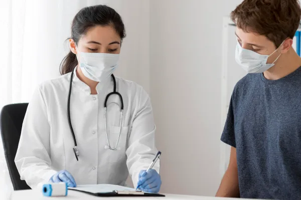 Student absence certificate issued by a doctor for school leave documentation