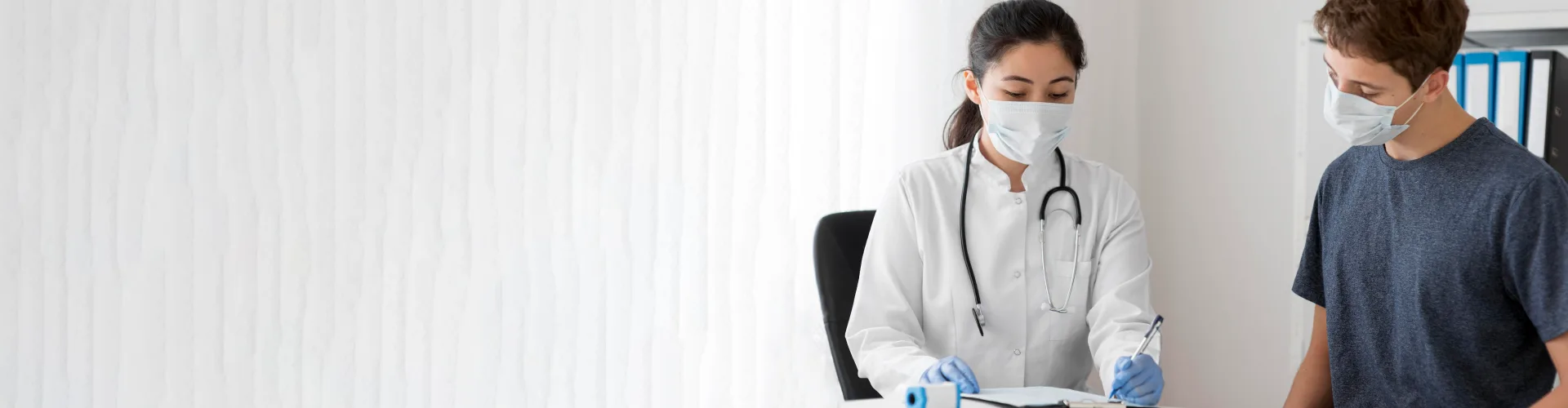 Professional Australian doctor providing telehealth consultation