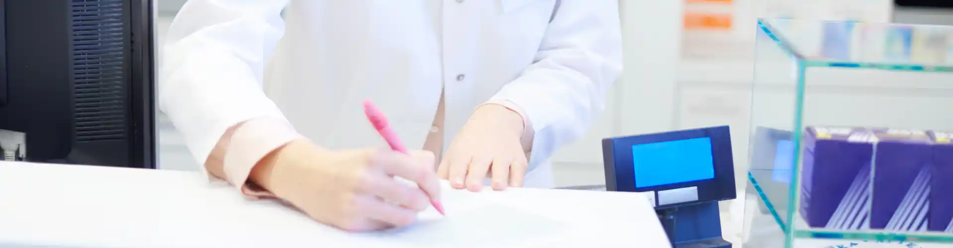 Doctor reviewing electronic prescription details on a digital system to reduce medication errors and improve patient safety