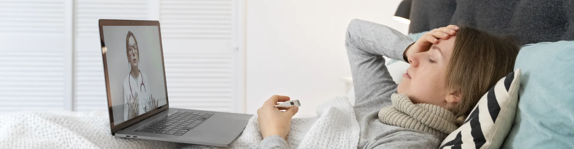 Professional Australian doctor providing telehealth consultation