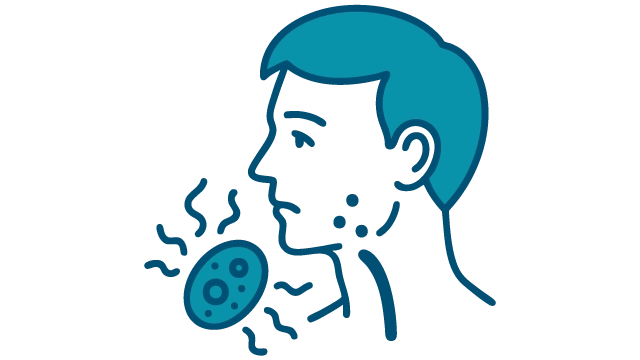 Girl with crossed out chicken, typhoid recovery diet and safe eating